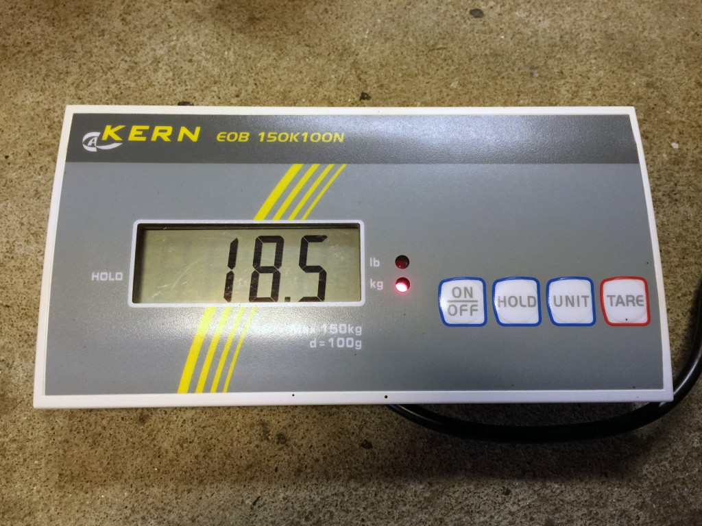 Final weight of the Losi 5-ive T Brushless with batteries