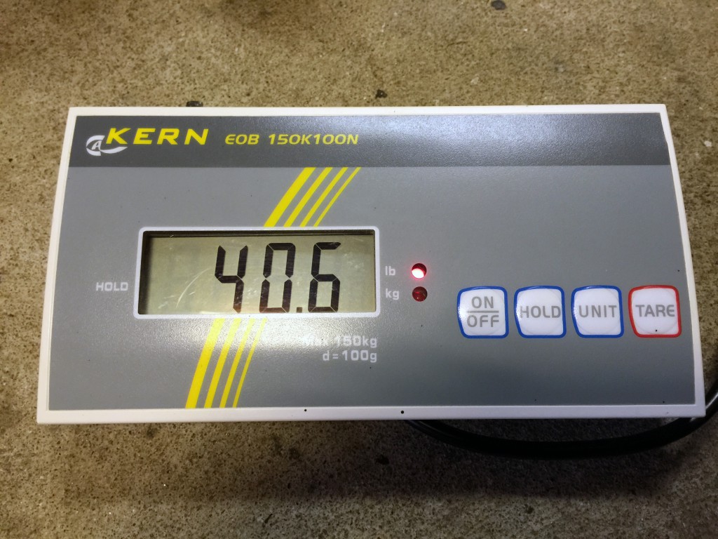 Final weight of the Losi 5-ive T Brushless with batteries